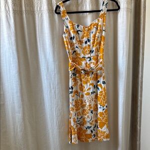 Floral Yellow and White Dress brand new